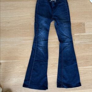 Free people Women's Flared Blue Jeans